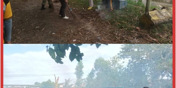 Gerakan Belida Asri, Polda Sumsel Bersihkan Kawasan Sungai Kelekar di Prabumulih
