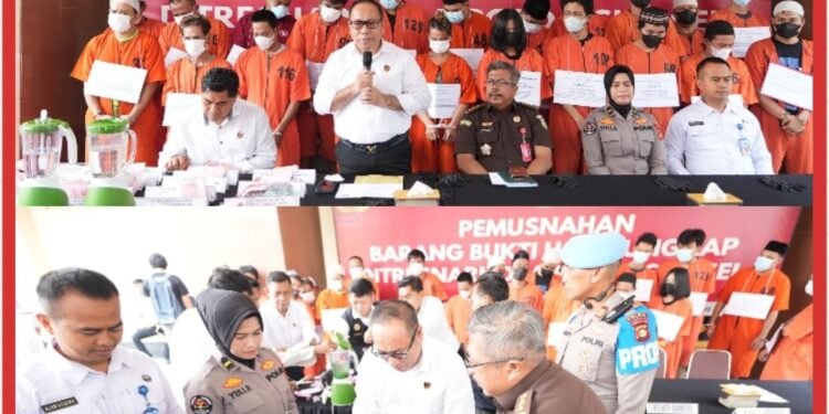 Polda Sumsel Tegaskan Perang terhadap Peredaran Narkoba, Barang Bukti Senilai Rp2,1 Miliar Dimusnahkan