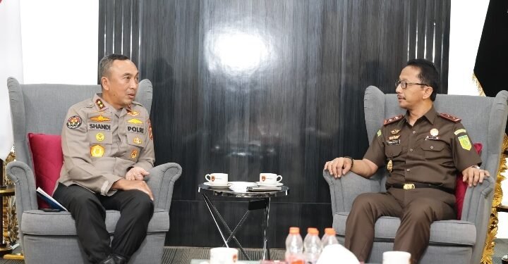 Kapolda Sumsel Sambut Lawatan Kerja Kajati Sumsel Yang Baru