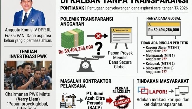 Dugaan Penyelewengan Dana Aspirasi DPR RI: Proyek Madrasah Rp59 Miliar di Kalbar Soroti Soal Transparansi dan Rekam Jejak Kontraktor