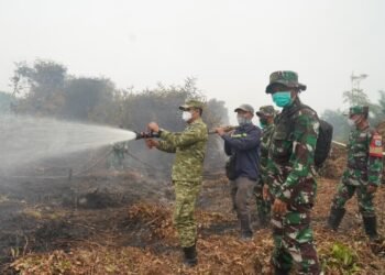 Berkat kerja keras dan kerjasama yang baik, Satgas Darat Dinilai BNPB Efektif Tangani Karhutla