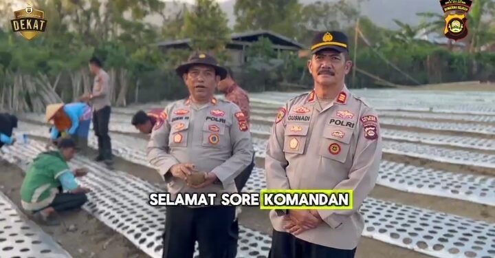 Dukung Asta Cita Presiden, Polres OKU Selatan Tanam Susulan Bibit Bawang Putih di Tanjung Kari