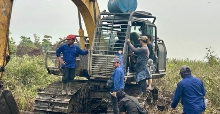 Buka Kawasan Hutan Ilegal Pakai Excavator, Dua Orang Diamankan