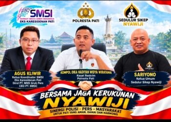 Tiga Elemen Bersatu di Pati, Polresta, SMSI – Sedulur Sikep Nyawiji Kompak Garda Depan