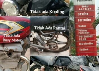 Kurangnya Pengawasan Di SPBU Sukiman Terhadap Pengantri Motor