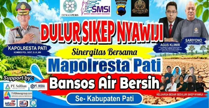 20 Tangki Air Bersih Siap Disalurkan, Dulur Sikep Nyawiji, SMSI dan Mapolresta Pati Bergerak Bantu Warga Kekeringan