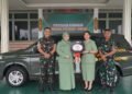 Penyerahan Kendaraan Secara Simbolis Kepada Pemenang Lomba Posyandu Tingkat Pusat, Danrem 121/Abw Berharap Bisa Bermanfaat Bagi Satuan dan Persit