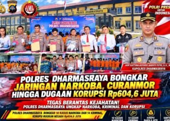 Polres Dharmasraya Bongkar Jaringan Narkoba, Curanmor Hingga Dugaan Korupsi Rp604,6 Juta