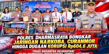 Polres Dharmasraya Bongkar Jaringan Narkoba, Curanmor Hingga Dugaan Korupsi Rp604,6 Juta
