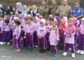 Pakai Mobil Patroli Satpol PP, Puluhan Anak TK Aisyiyah Bustanul Athfal Kunjungi Mako Damkarmat Medan 