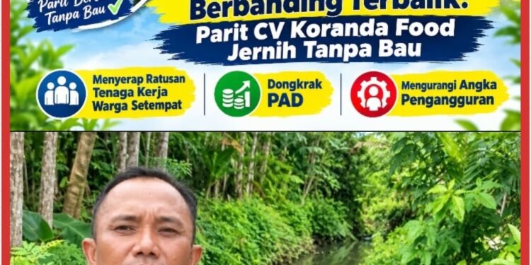 Diterpa Isu Pencemaran, Fakta di Lapangan Justru Berbanding Terbalik: Parit CV Koranda Food Jernih Tanpa Bau