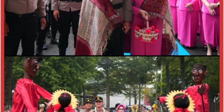 Resmi Pimpin Polda Sumut, Irjen Pol Sonny Irawan Disambut Ulos dan Tarian Tradisional