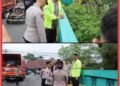 Kapolres Binjai Cek Kondisi Banjir di Kelurahan Setia, Debit Air Sungai Mencirim Berangsur Normal