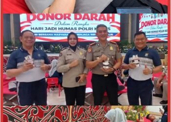 HUT ke-75 Humas Polri, Polda Sumut Tebar Kepedulian Lewat Aksi Donor Darah