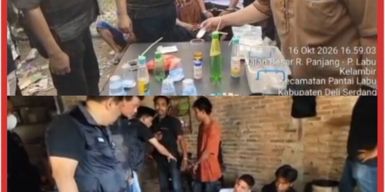 Grebek Rantau Panjang, Satresnarkoba Polresta Deli Serdang Bekuk 6 Orang Pengguna Narkoba