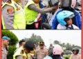 Wakapolda Sumut Turun ke Jalan, Bagikan Helm dan Ajak Warga Tertib Berlalu Lintas
