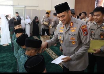Kapolres Binjai AKBP R. Bimo Moernanda, S.I.K., M.H., Pimpin Syukuran dan Do’a Bersama Anak Yatim