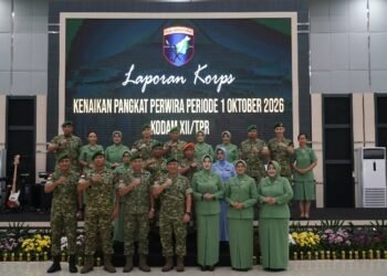 Ucapan Selamat dan Motivasi Danrem 121/Abw Kepada Para Perwira yang Naik Pangkat