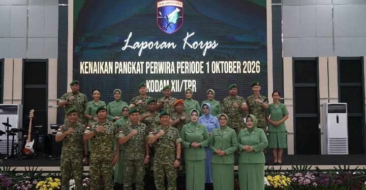 Ucapan Selamat dan Motivasi Danrem 121/Abw Kepada Para Perwira yang Naik Pangkat