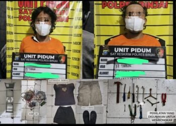 Gerak Cepat Satreskrim Polres Binjai, Dua Terduga Pelaku Curat Toko Rp157 Juta Dibekuk