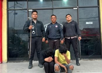Tim Macan Belawan Bubarkan Tawuran di Mabar, Dua Pemuda Diamankan Bawa Sajam dan Knuckle
