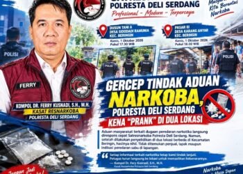 Gercep Tindak Aduan Narkoba, Polresta Deli Serdang Kena “Prank” di Dua Lokasi