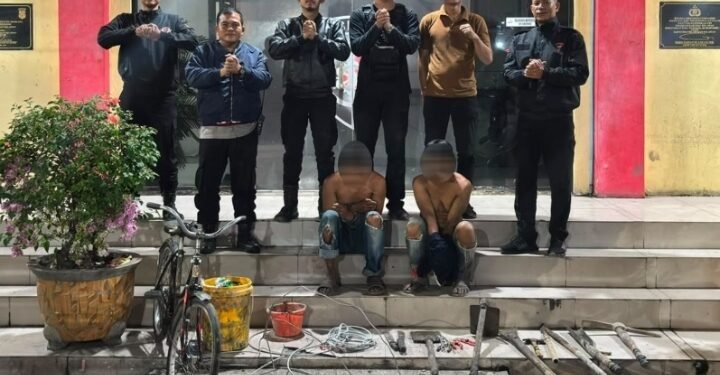 Patroli Dini Hari, Tim Macan Terkam Terduga 2 Pelaku Pencurian Kabel Fiber Optik