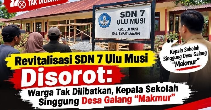 Revitalisasi SDN 7 Ulu Musi Disorot: Warga Tak Dilibatkan, Kepala Sekolah Singgung Desa Galang “Makmur”