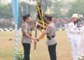 Serah Terima Pataka Atidhira Wirabakti, Irjen Pol. Rony Samtana Resmi Pimpin Polda Sumsel