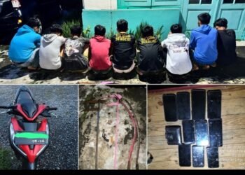 Tim Libas Polres Binjai Gagalkan Rencana Tawuran, 9 Remaja Diamankan Bersama Senjata Tajam