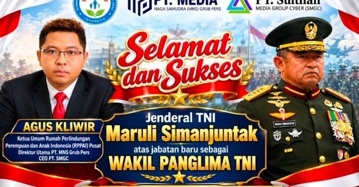 Ketum RPPAI Pusat, Agus Kliwir: “Selamat dan Sukses Kepada Jendral TNI Maruli Simanjuntak Atas Jabatan Baru Sebagai Wakil Panglima TNI”