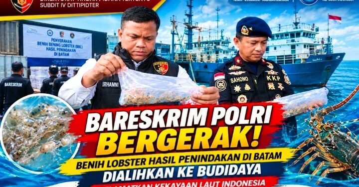 Dorong Budidaya Legal, Dittipidter Bareskrim Polri dan KKP Selamatkan Benih Lobster