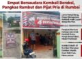 Empat Bersaudara Kembali Beraksi, Pangkas Rambut dan Pijat Pria di Rumbai