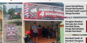 Empat Bersaudara Kembali Beraksi, Pangkas Rambut dan Pijat Pria di Rumbai