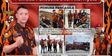 Sambut HUT ke-67, Pemuda Pancasila MPC Pekanbaru Gelar Bakti Sosial dan Donor Darah